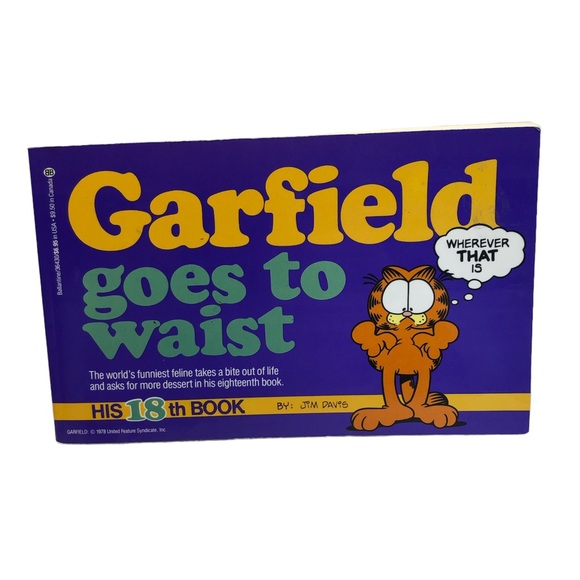 Garfield goes to Waist his 18th book 1990 Jim Davis - Picture 1 of 9